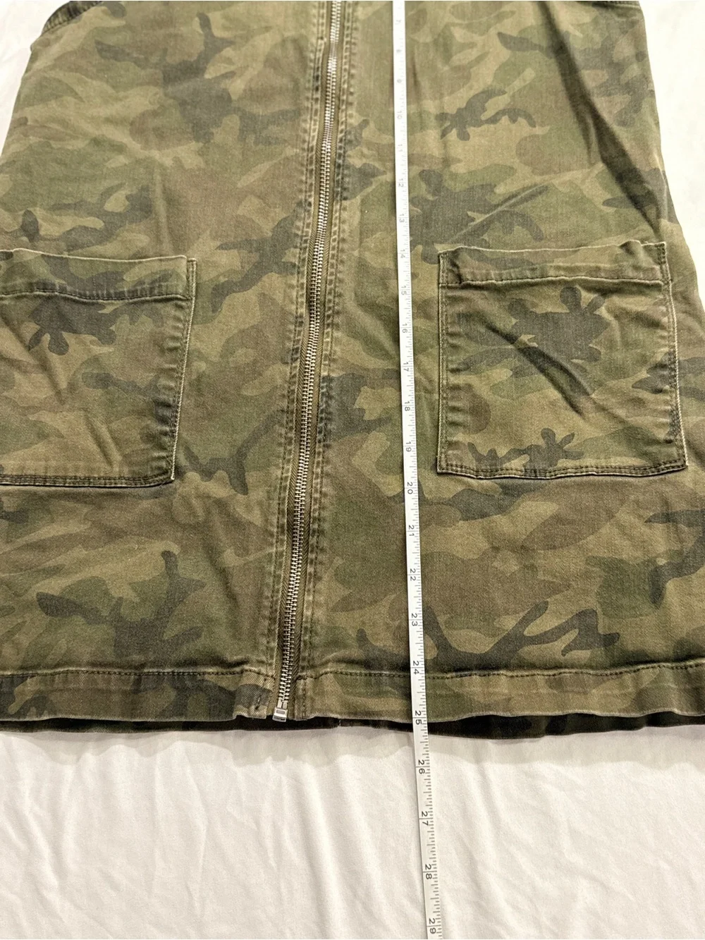 SO Women’s Olive Green Zip-Front Overall Dress Size M